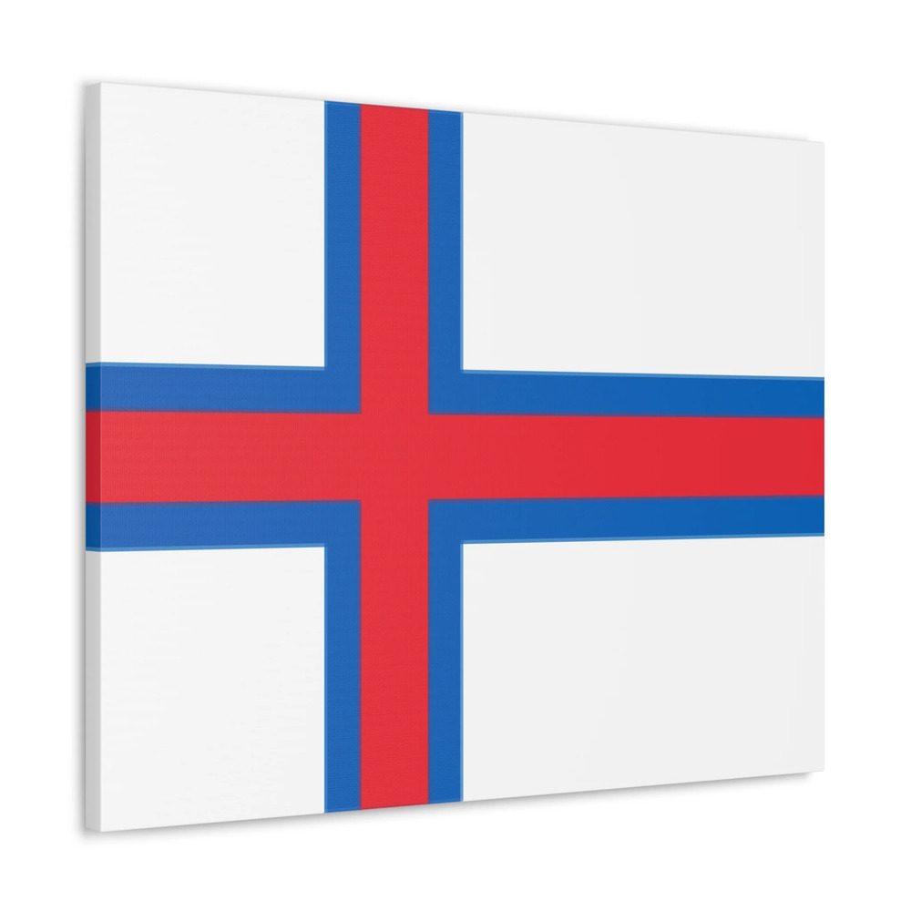 Faroe Islands Country Flag Canvas Vibrant Wall Art Unframed Home Decor